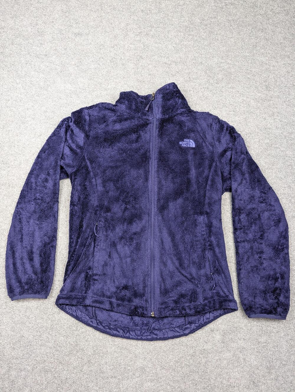 The North Face Jacket Womens Medium Purple High Pile Fleece Full Zip Pockets